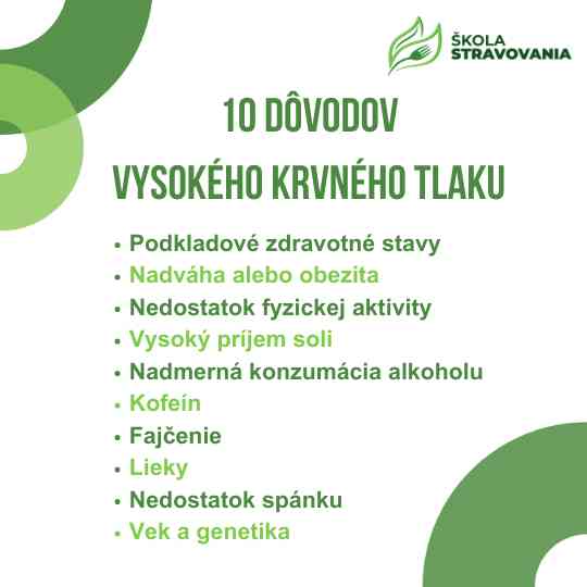 10 dôvodov vysokého krvného tlaku
