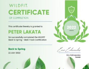 WILDFIT_Back to Spring_certificate Certifikat Späť do Jari Peter Lakata