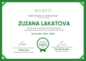 ZLA_WILDFIT_certificate WILDFIT certifikat Zuzana Lakatova